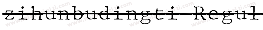 zihunbudingti Regul字体转换